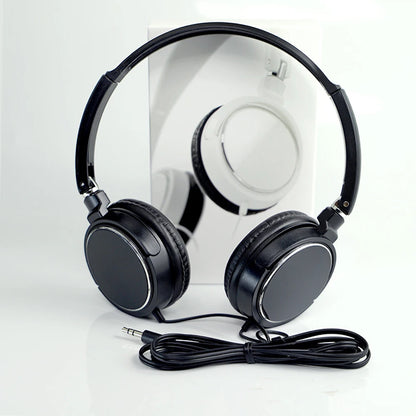 Universal Headphone Over Ear Foldable Wired Earphones HiFi Stereo Sound