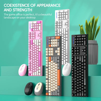 Shipadoo Wireless Keyboard and Mouse Combo Set