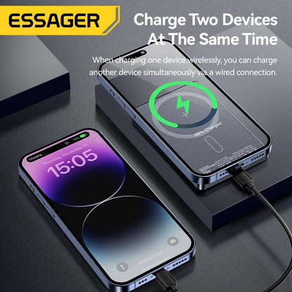Essager Thin Wireless Power Bank Magnetic 20W 5000mAh Portable