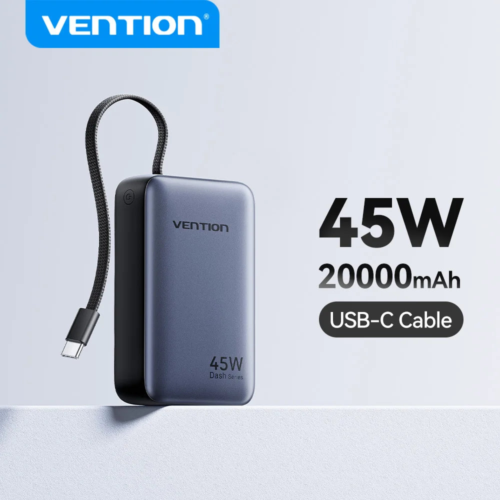 Vention CCC 45W 20000mAh Power Bank Fast Charging Portable