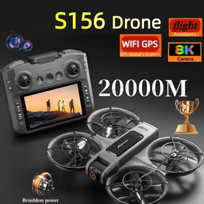 S156 Drone GPS 8K Professional HD 360° Dual Camera Screen