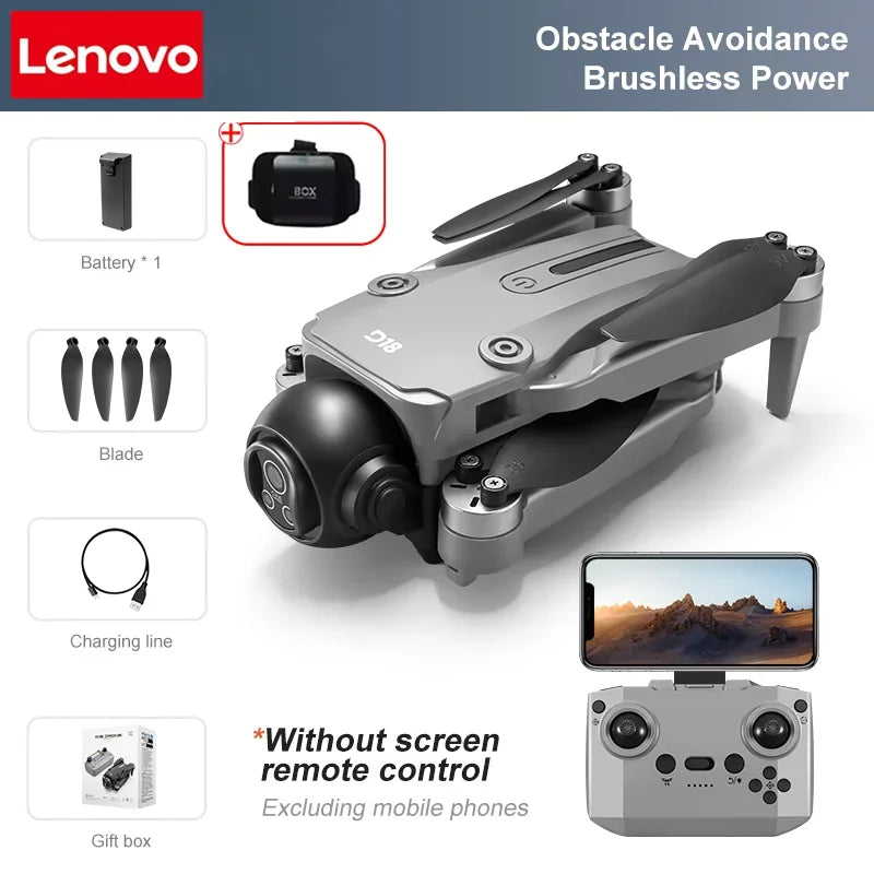 Lenovo D18 Drone 8K Aerial HD Dual-Camera Intelligent Obstacle
