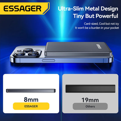 Essager Thin Wireless Power Bank Magnetic 20W 5000mAh Portable