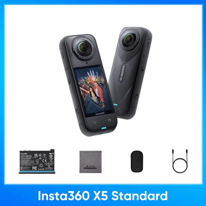 Insta360 X5 360 Action Camera 2025 New 8K 30fps Replaceable Lenses