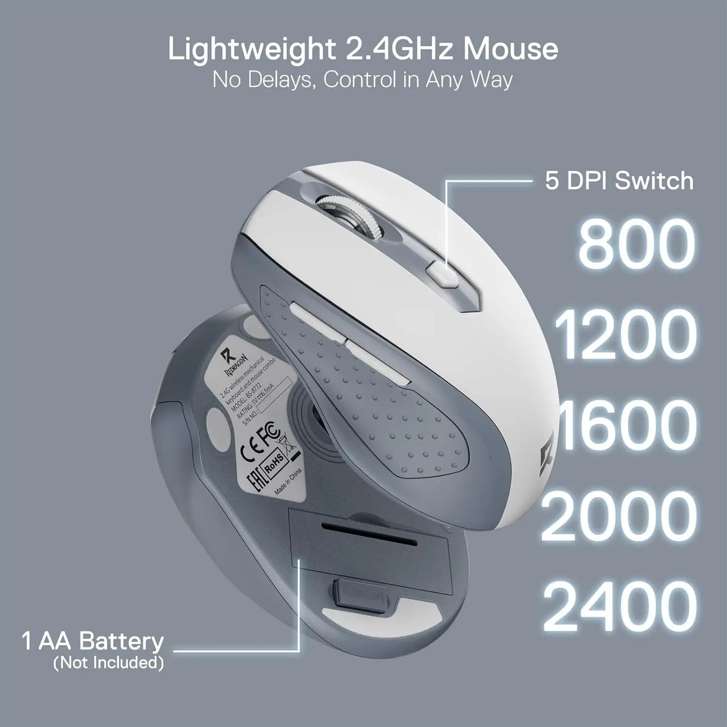 Redragon BS8772 Wireless Keyboard and Mouse Combo