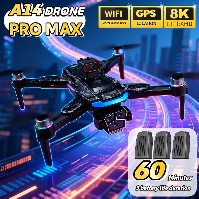 For Genuine A14 Pro Max GPS Brushless 8K Three Camera Foldable