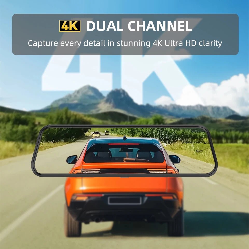 4K HD Car DVR Touch Screen Carplay & Android Auto Dash Cam