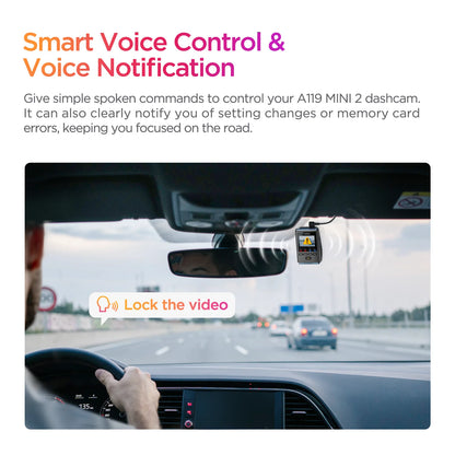 VIOFO A119MINI-2 Dash Cam 2K 60FPS Car DVRs Voice Control