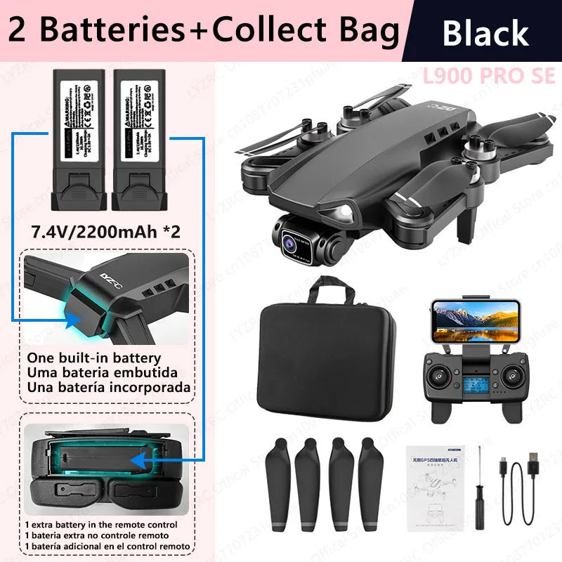 LYZRC Official L900 PRO SE Brushless Motor GPS 4K Professional Drone