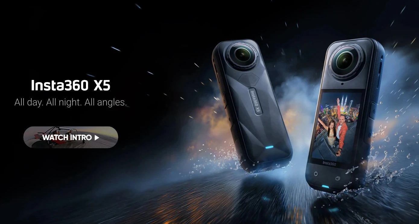 Insta360 X5 360 Action Camera 2025 New 8K 30fps Replaceable Lenses