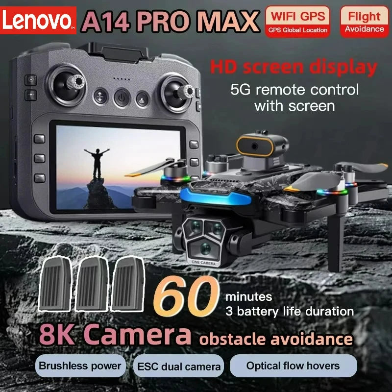 Lenovo  A14Pro max GPS Brushless 8K three Camera