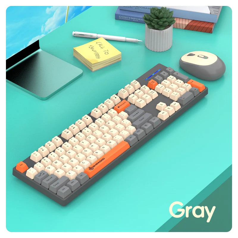 Shipadoo Wireless Keyboard and Mouse Combo Set