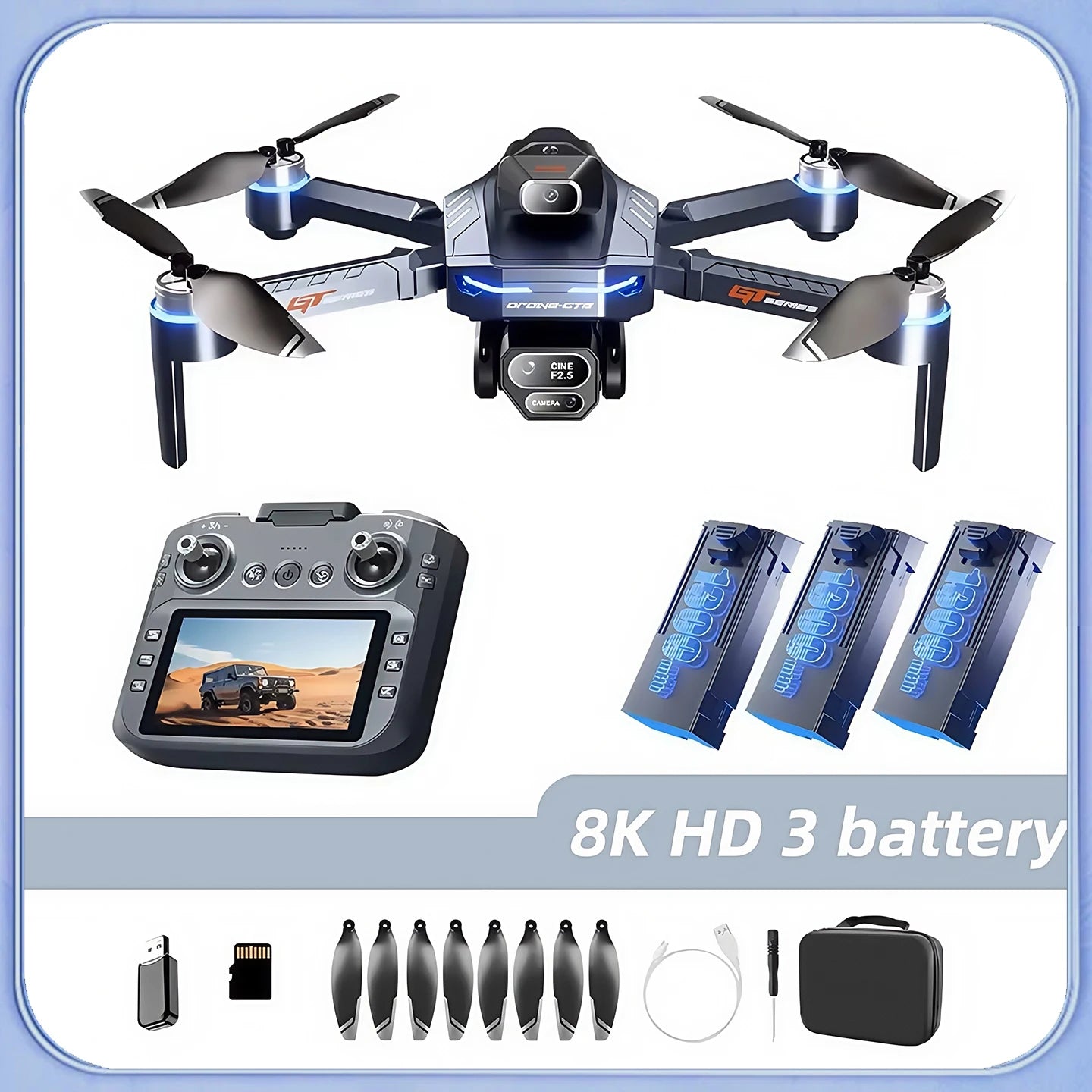 For Genuine GT8 Drone 8K Professional Dual Camera GPS