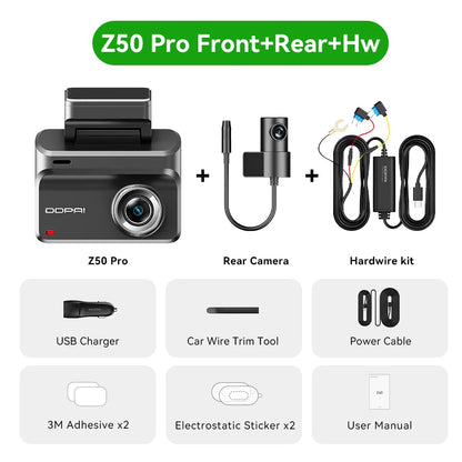 DDPAI Dash Cam Z50 Pro 4K Car DVR Night Vision