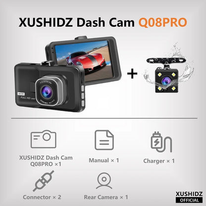 XUSHIDZ NEW 1080P HD Dash Camera Loop Recording Car Vehicle DVR