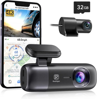 REDTIGER F9 Dash Cam 4K Front and Rear 5.8Hz WiFi GPS Car Camera
