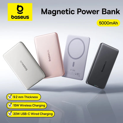 Baseus 5000mAh Magnetic Power Bank 15W Wireless