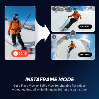 Insta360 X5 360 Action Camera 2025 New 8K 30fps Replaceable Lenses