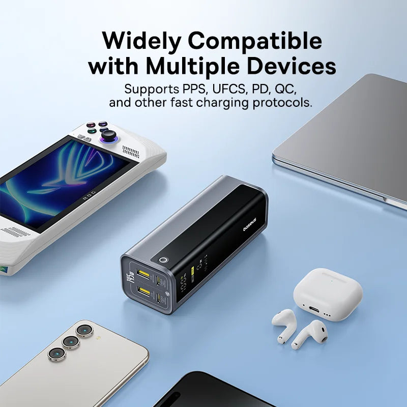 Baseus 145W Power Bank 20800mAh Dual USB A USB C PD 100W Fast Charging