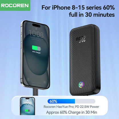 Rocoren 22.5W Power Bank 20000mAh QC PD 3.0 Fast Charge