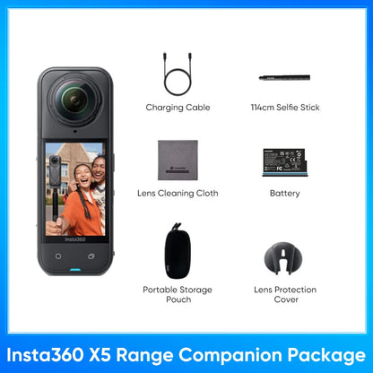 Insta360 X5 360 Action Camera 2025 New 8K 30fps Replaceable Lenses