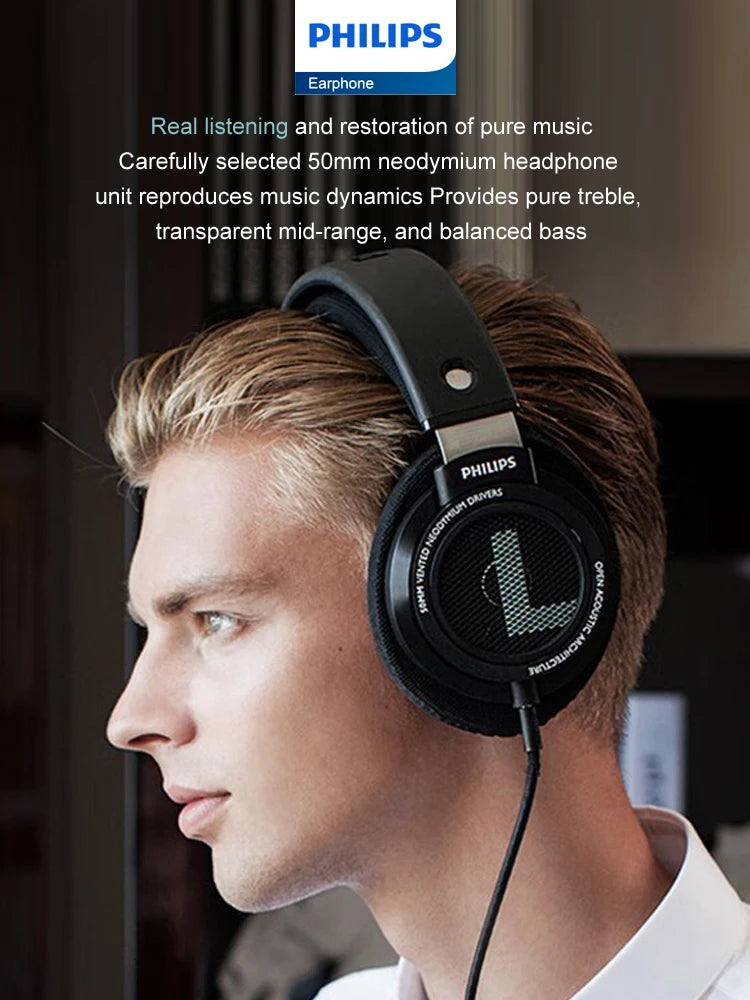 Philips Original SHP9500 Wired Headphones HiFi Stereo HD Mic
