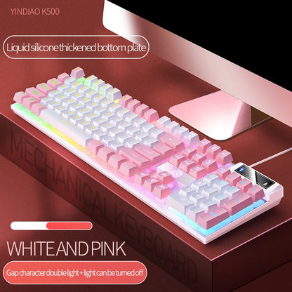 Pink Keyboard and Mouse Set 2 in 1 Combos