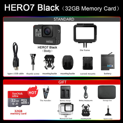 GoPro HERO7 Black Action camera go pro hero 7 black original camera 4k ultra hd photography professional Sports Camera