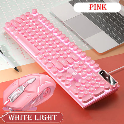 Pink Keyboard and Mouse Set 2 in 1 Combos