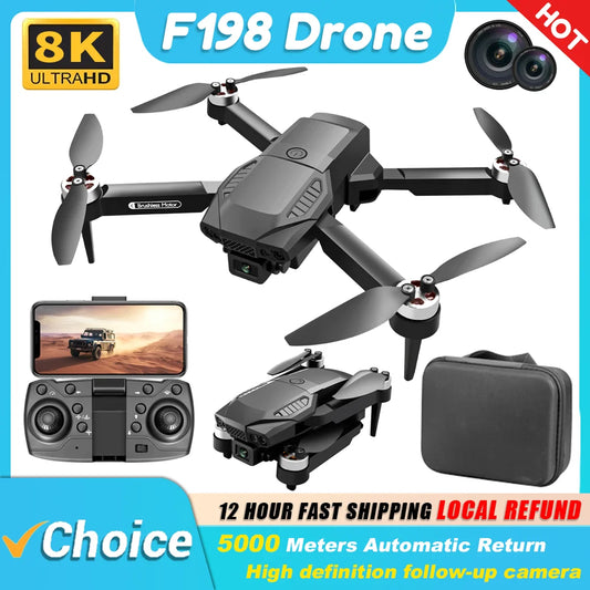 New F198 Drone Professional Dual Camera With 1080P