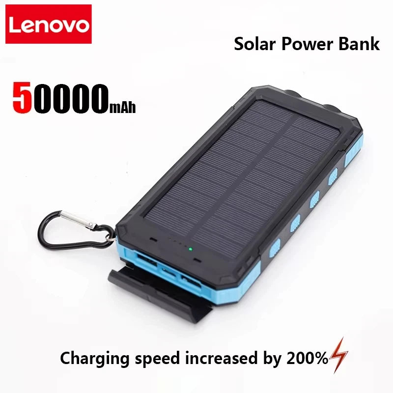Lenovo 50000mAh Solar Power Bank Portable Charging