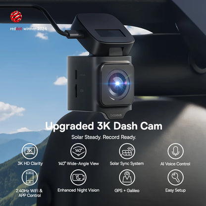 Baseus 3K Dash Cam VD1 Front and Rear Cam HD Built-in GPS