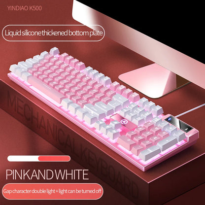 Pink Keyboard and Mouse Set 2 in 1 Combos