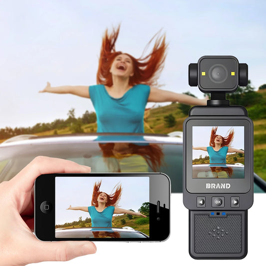 1080P WiFi Sports Wearable Camera 1.6-inch HD Display Travel Bicycle Driver Recorder 360°Rotatable Action Camera