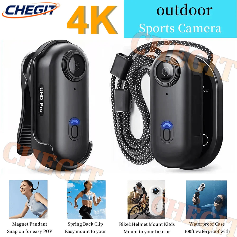4K WiFi HD POV Magnetic Mini Action Camera Wireless