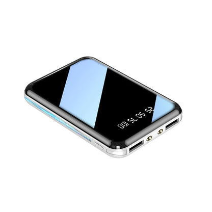 20000mAh Mini Power Bank Portable Charger Mirror Screen LED Digital
