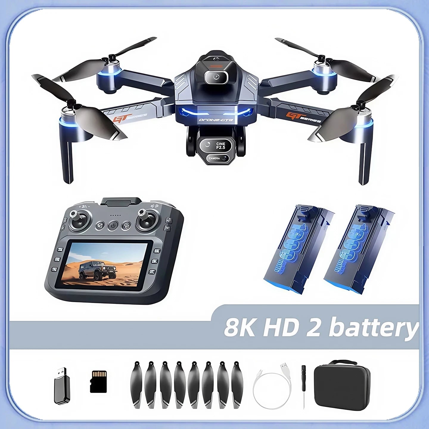 For Genuine GT8 Drone 8K Professional Dual Camera GPS