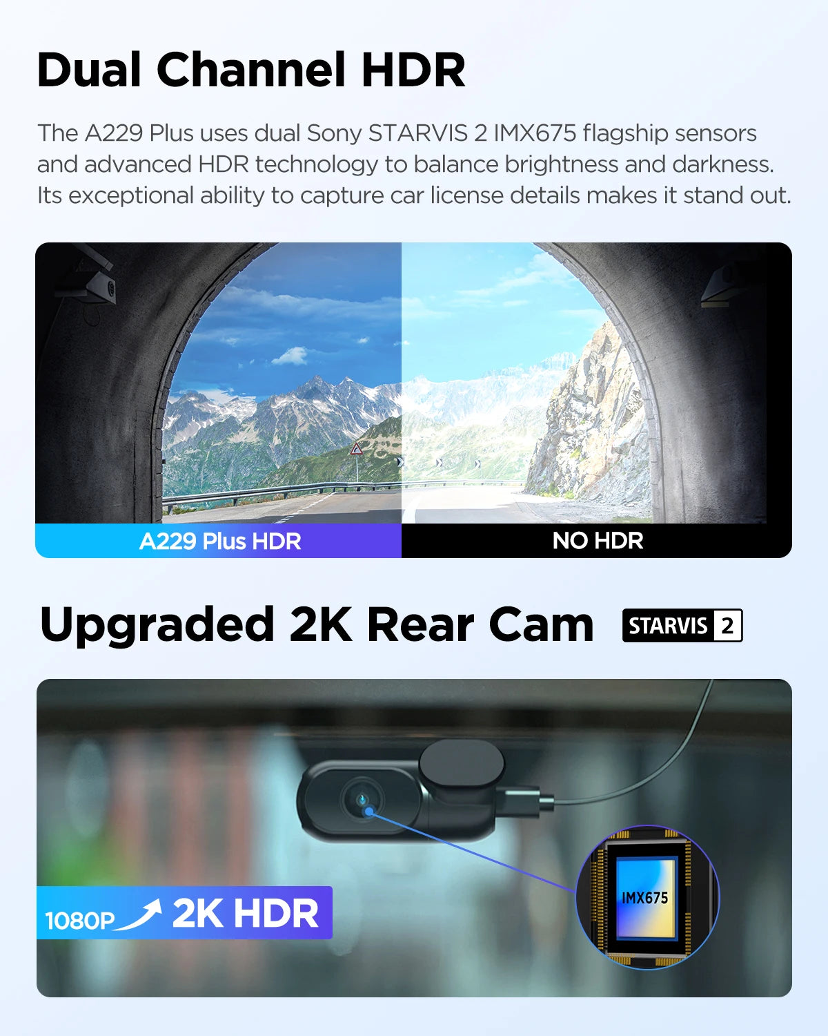 VIOFO A229 PLUS Car Dvr 2K HDR Video Recorder