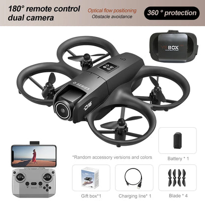 D16 Mini Drone 8K HD-VR Dual-camera 180 °