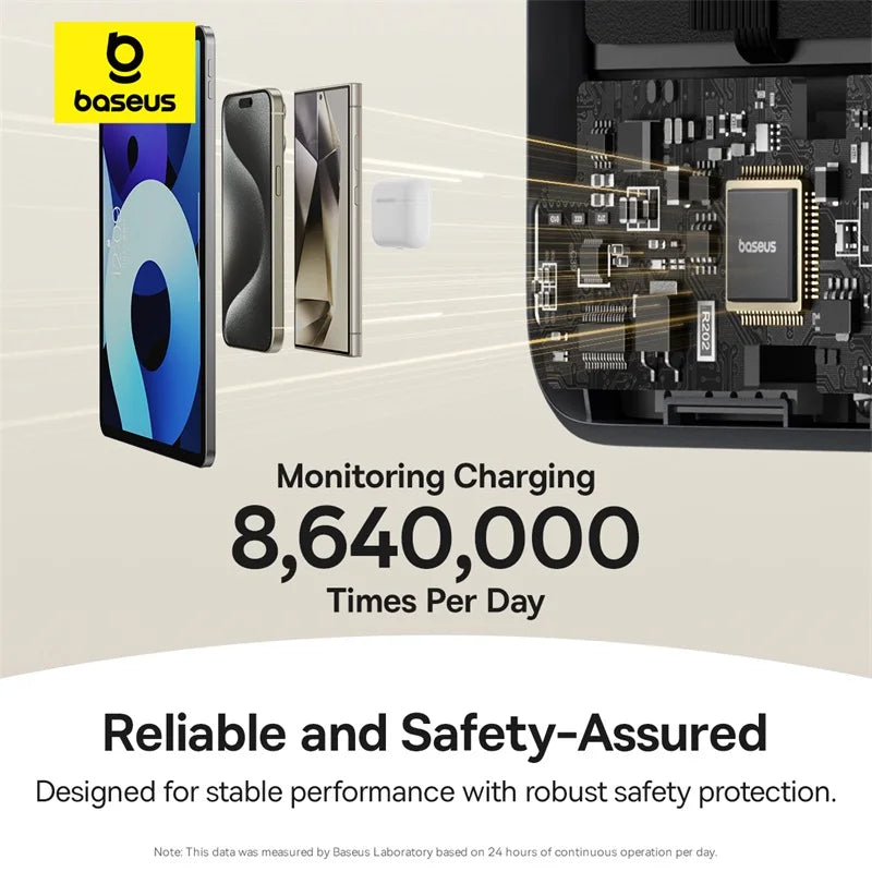Baseus Qi2 45W Power Bank 10000mah With Kick stand For MagSafe