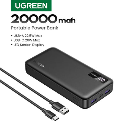 UGREEN 20000mAh PD 20W Power Bank Fast Charge Portable