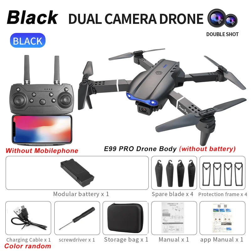 2024 E99Pro RC Drone 4K Professinal With 1080P Wide Angle