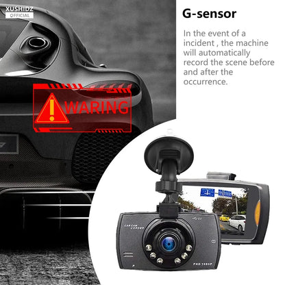 XUSHIDZ 1080P Dash Camera Car Camera Night Vision