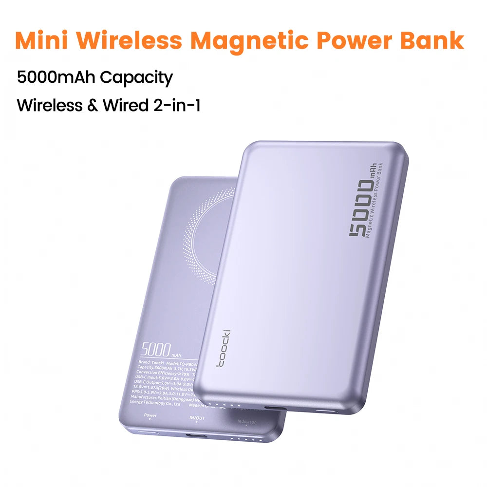 Toocki Magenetic PowerBank 10000mAh 15W Wireless Charging