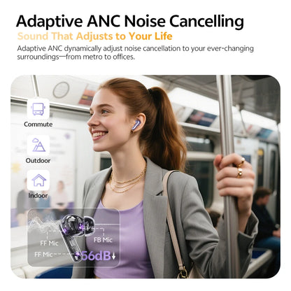 QCY MeloBuds N70 Adaptive ANC Wireless Earbuds Bluetooth