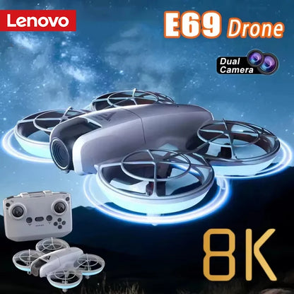 Lenovo E69 Drone HD Dual 8K Camera Optical Flow Aircraft