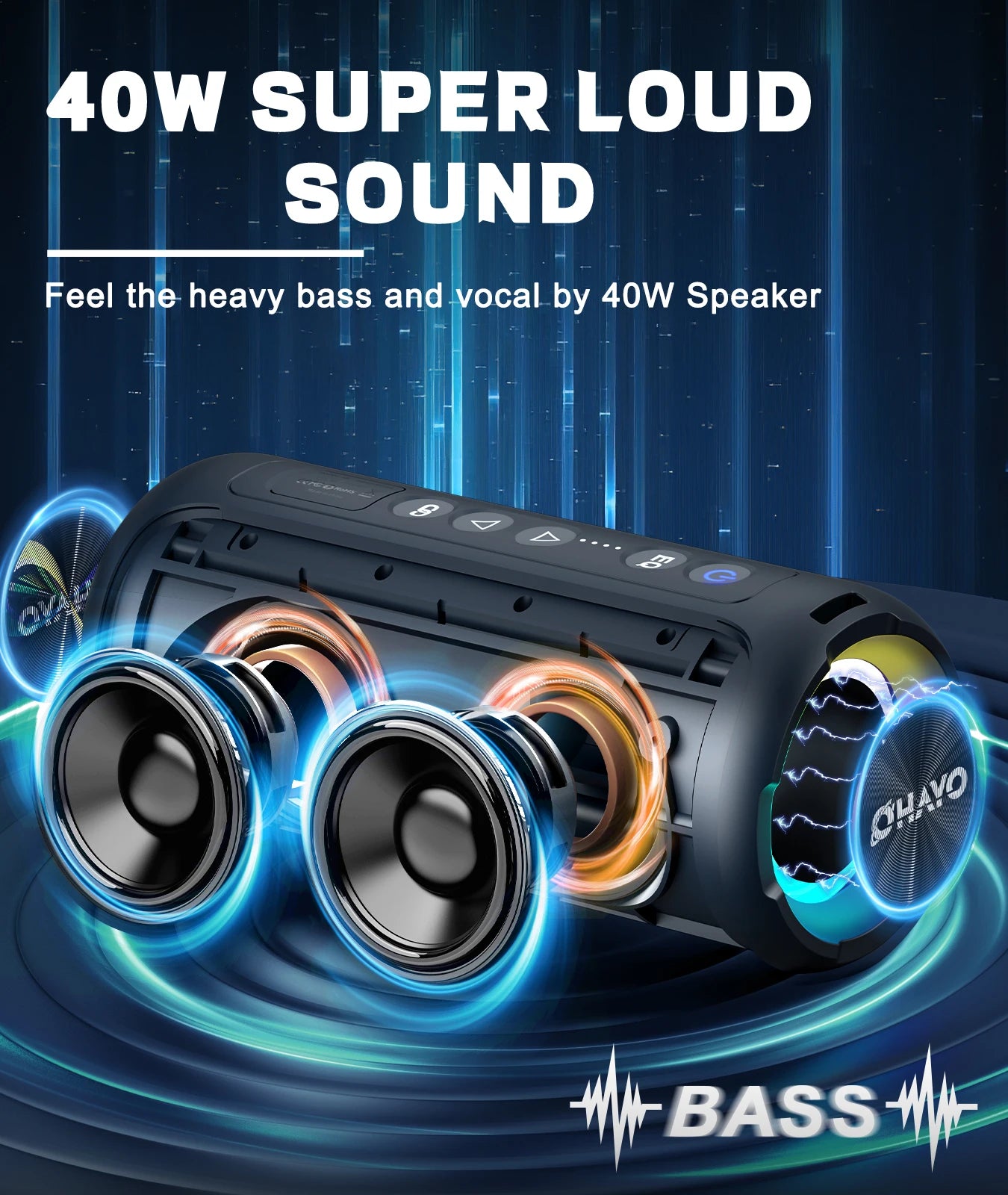 Ortizan X8 Pro Bluetooth Speaker Portable with 40W