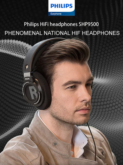 Philips Original SHP9500 Wired Headphones HiFi Stereo HD Mic