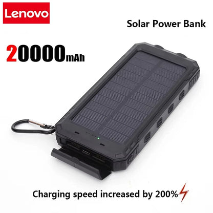 Lenovo 50000mAh Solar Power Bank Portable Charging