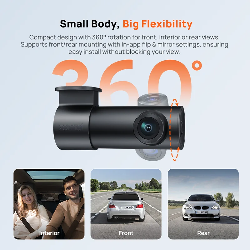 70mai Dash Cam M310 Plus 2K English Voice Control 1440P WDR